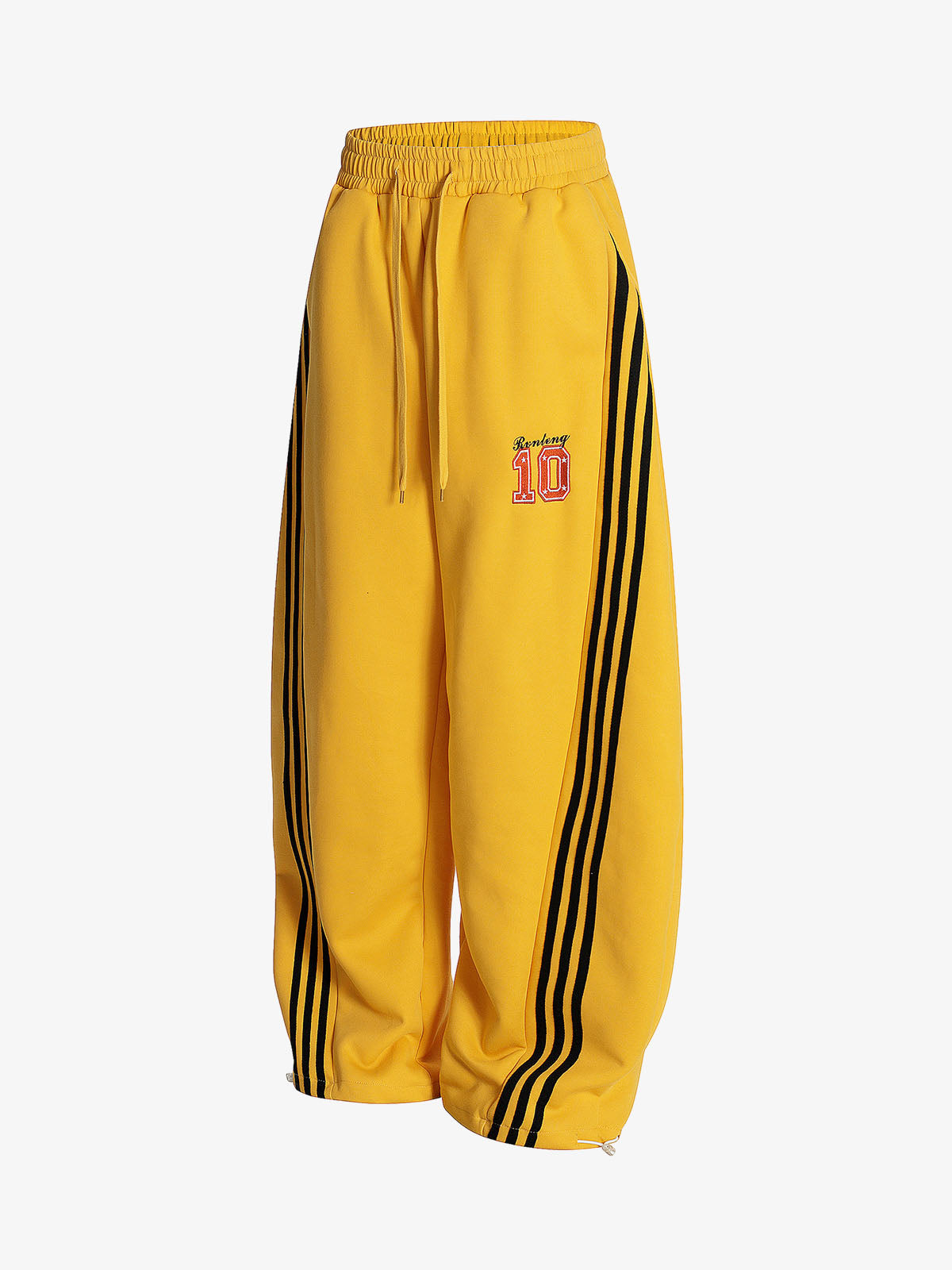 Boutique Mode Paris™ | Pantalon large à rayures latérales vintage style parachutiste