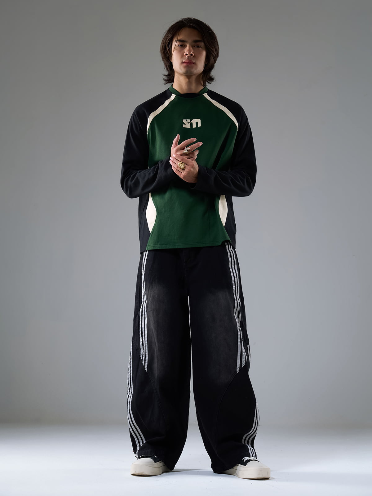 Boutique Mode Paris™ | Jean à coutures rayées