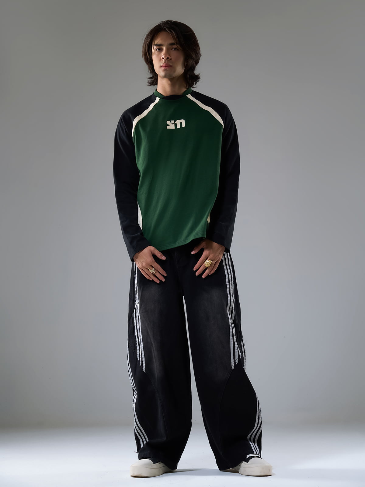 Boutique Mode Paris™ | Jean à coutures rayées