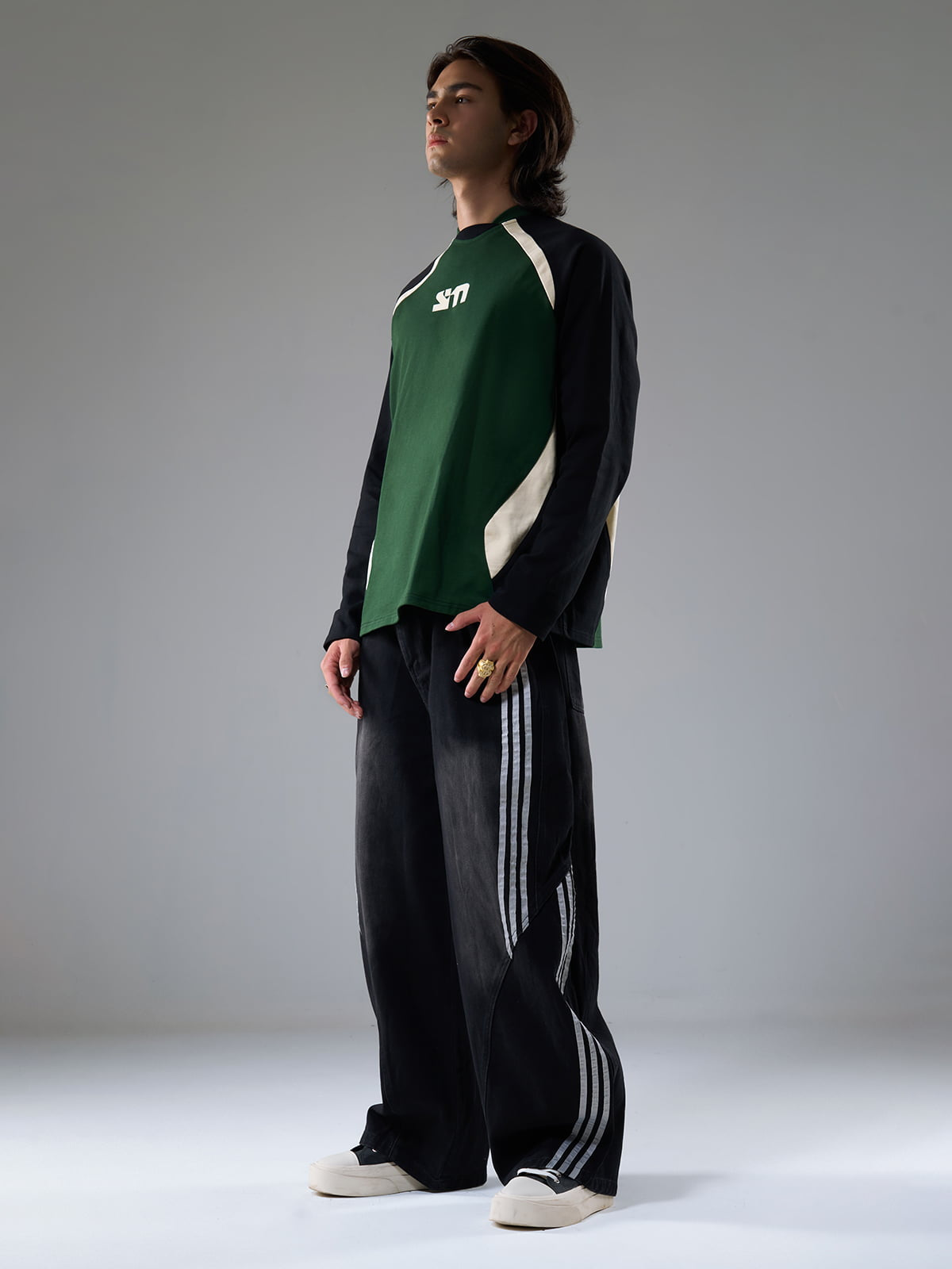 Boutique Mode Paris™ | Jean à coutures rayées