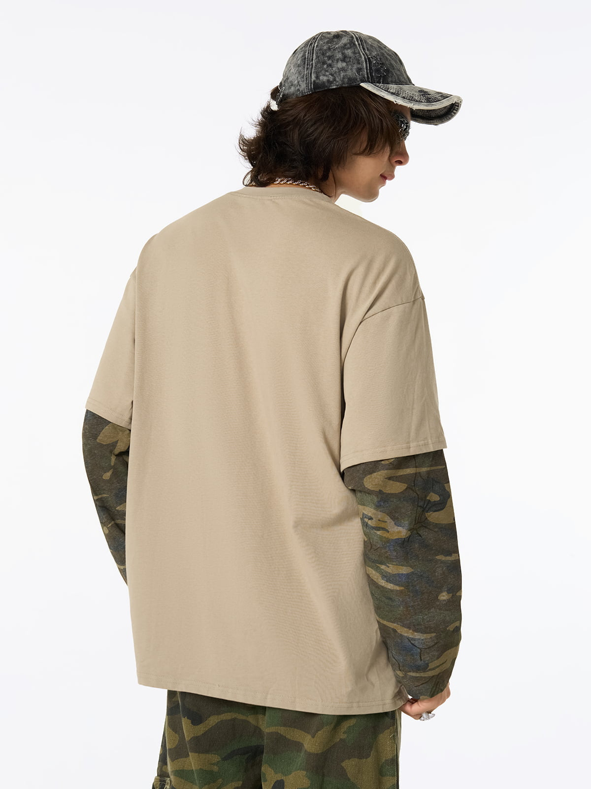 Boutique Mode Paris™ | T- shirt graphique deux pièces camouflage