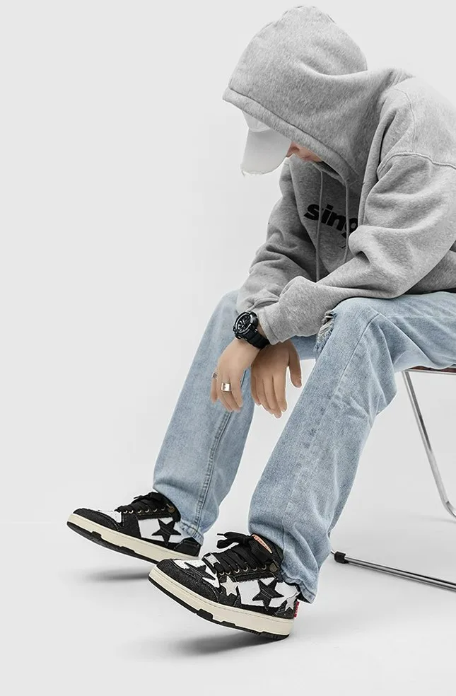 Boutique Mode Paris™ | Black and white Star shoes