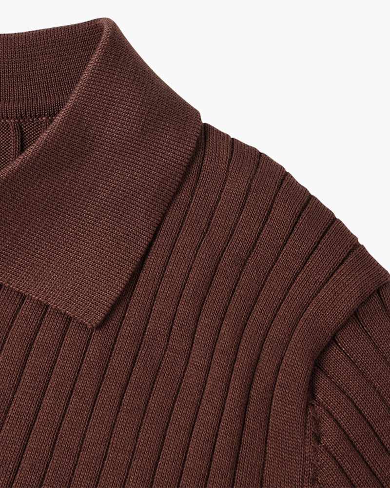 Boutique Mode Paris™ | Polo Col V à Manches Longues Suwon