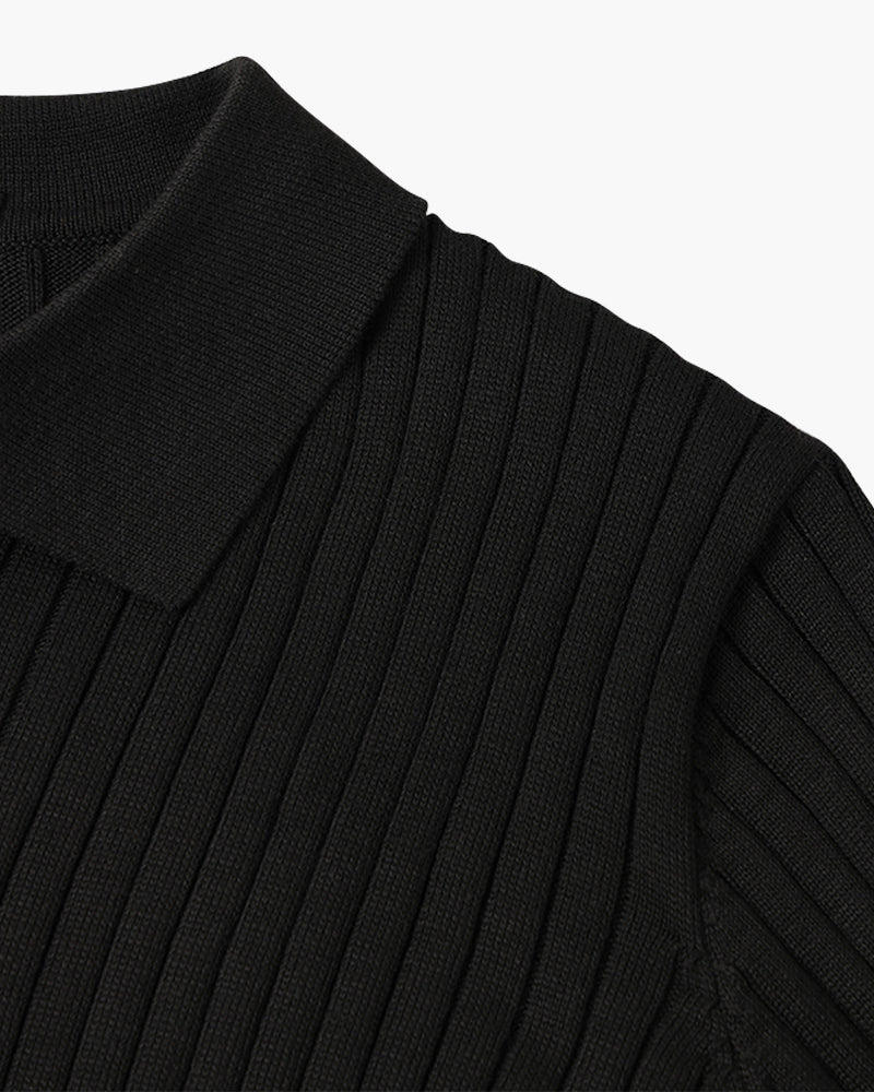 Boutique Mode Paris™ | Polo Col V à Manches Longues Suwon