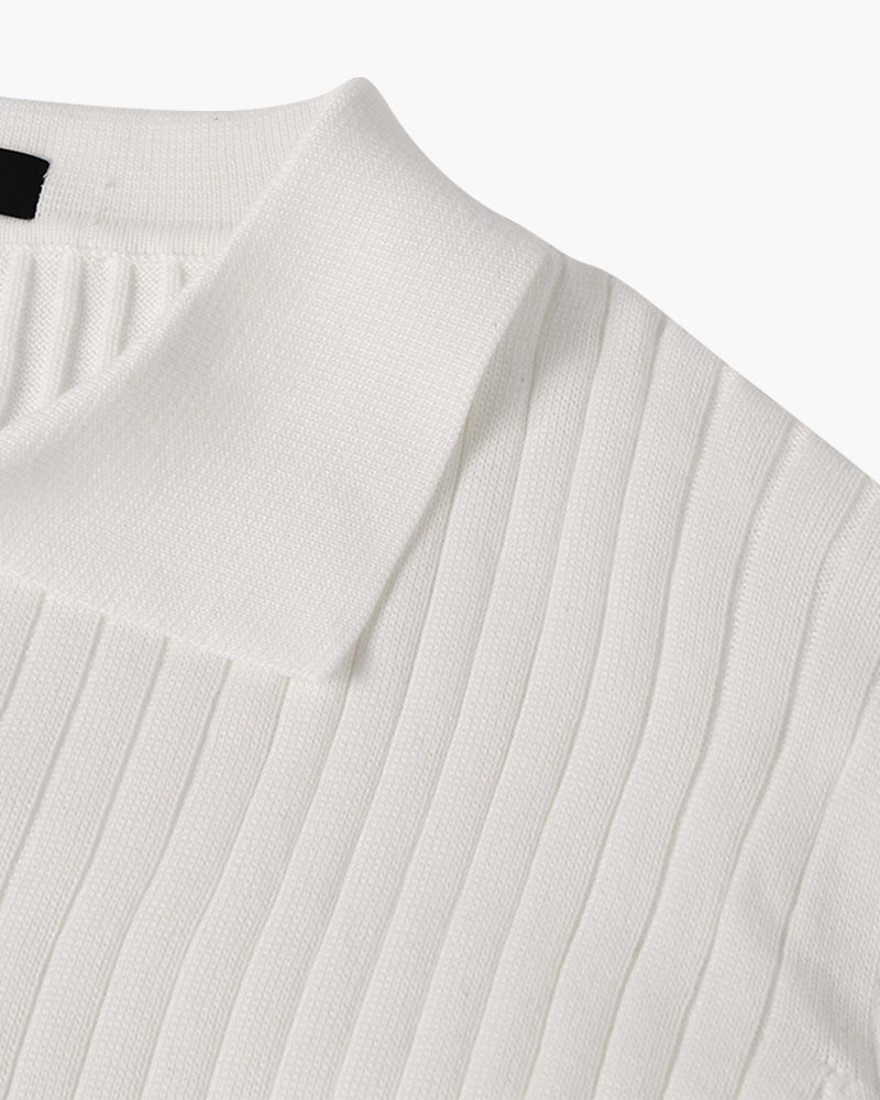 Boutique Mode Paris™ | Polo Col V à Manches Longues Suwon