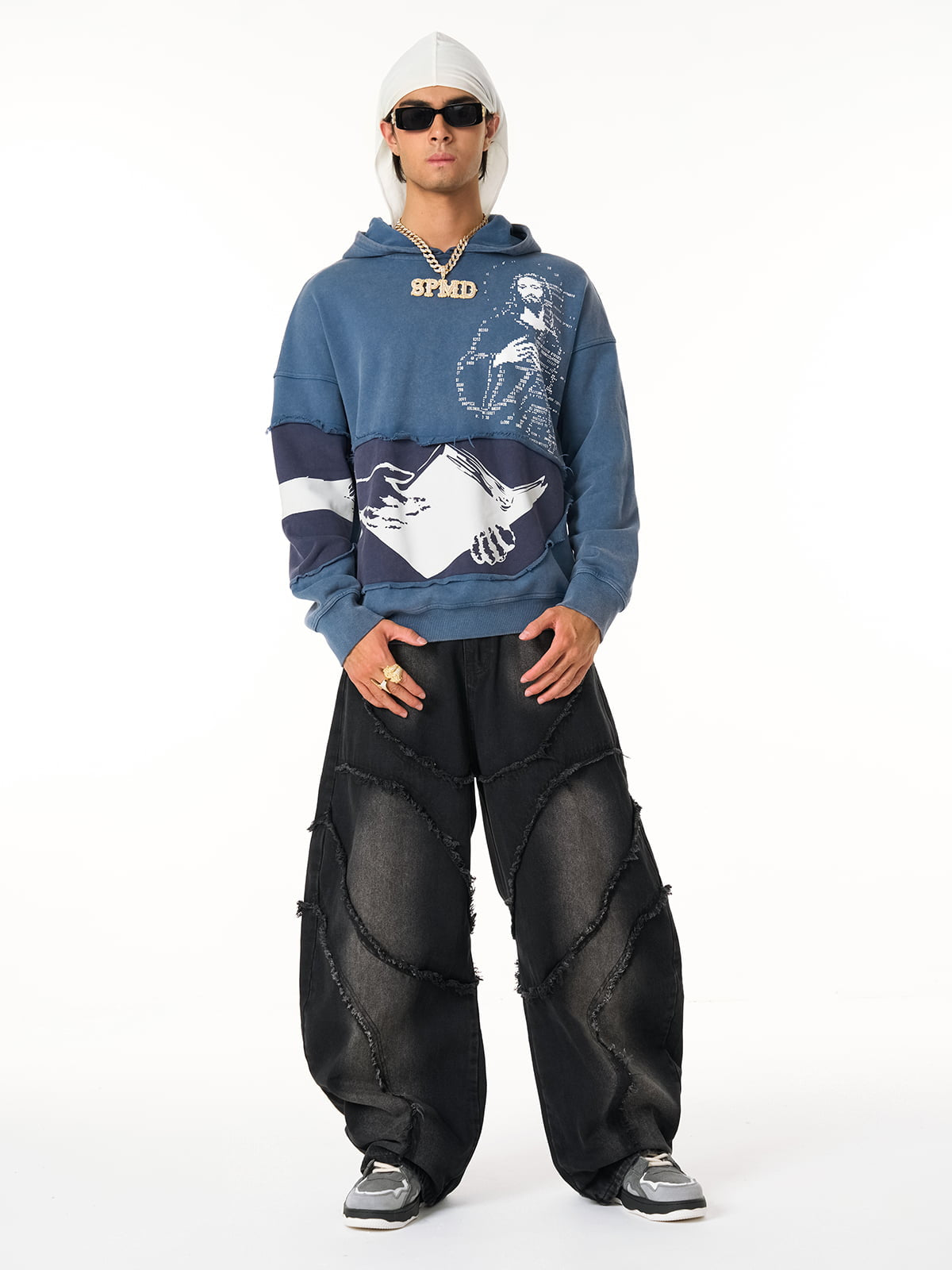 Boutique Mode Paris™ | Jean barillet délavé à bords effilochés