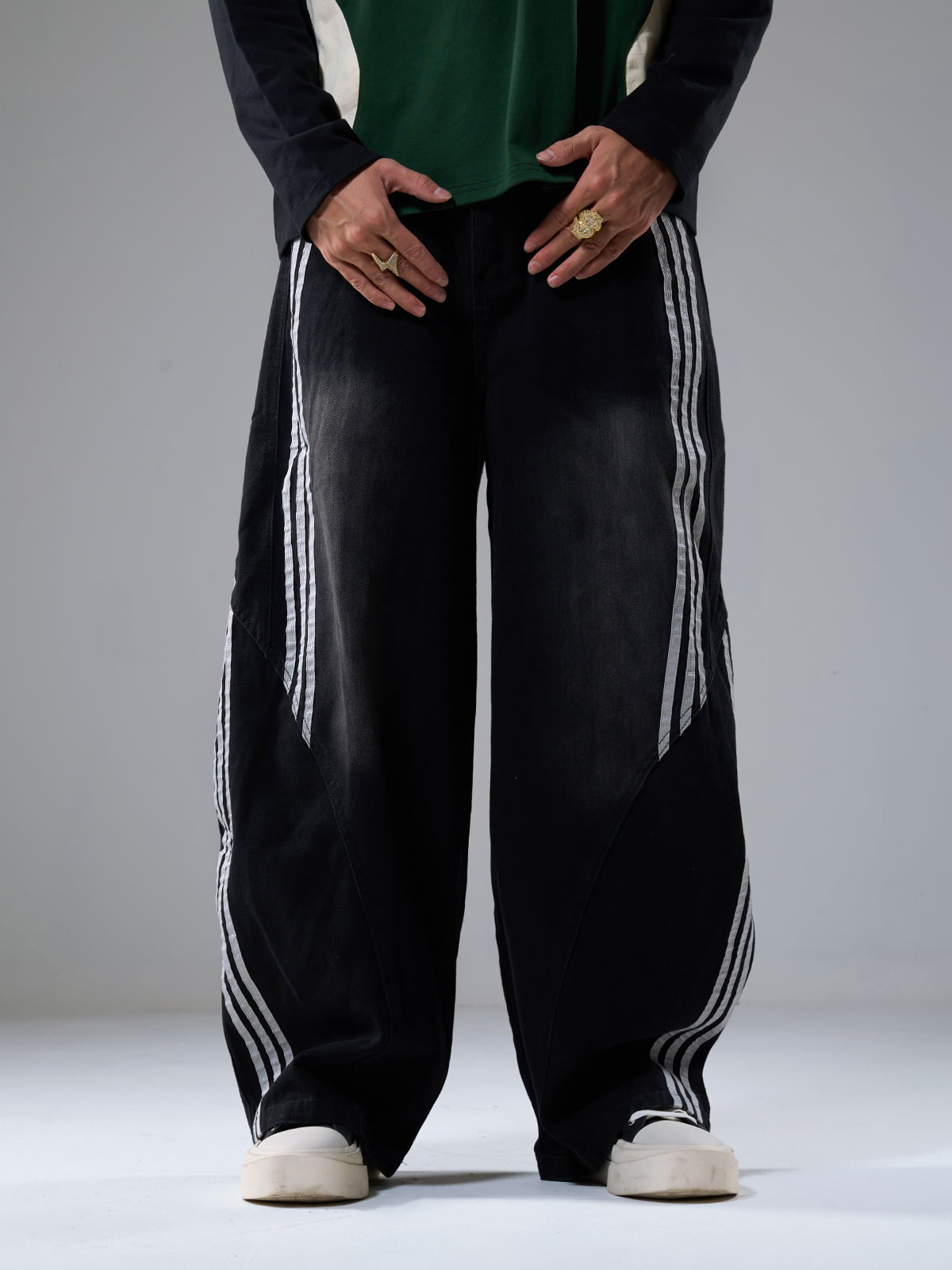 Boutique Mode Paris™ | Jean à coutures rayées