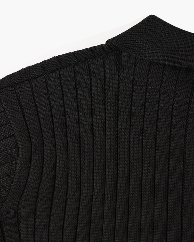 Boutique Mode Paris™ | Polo Col V à Manches Longues Suwon