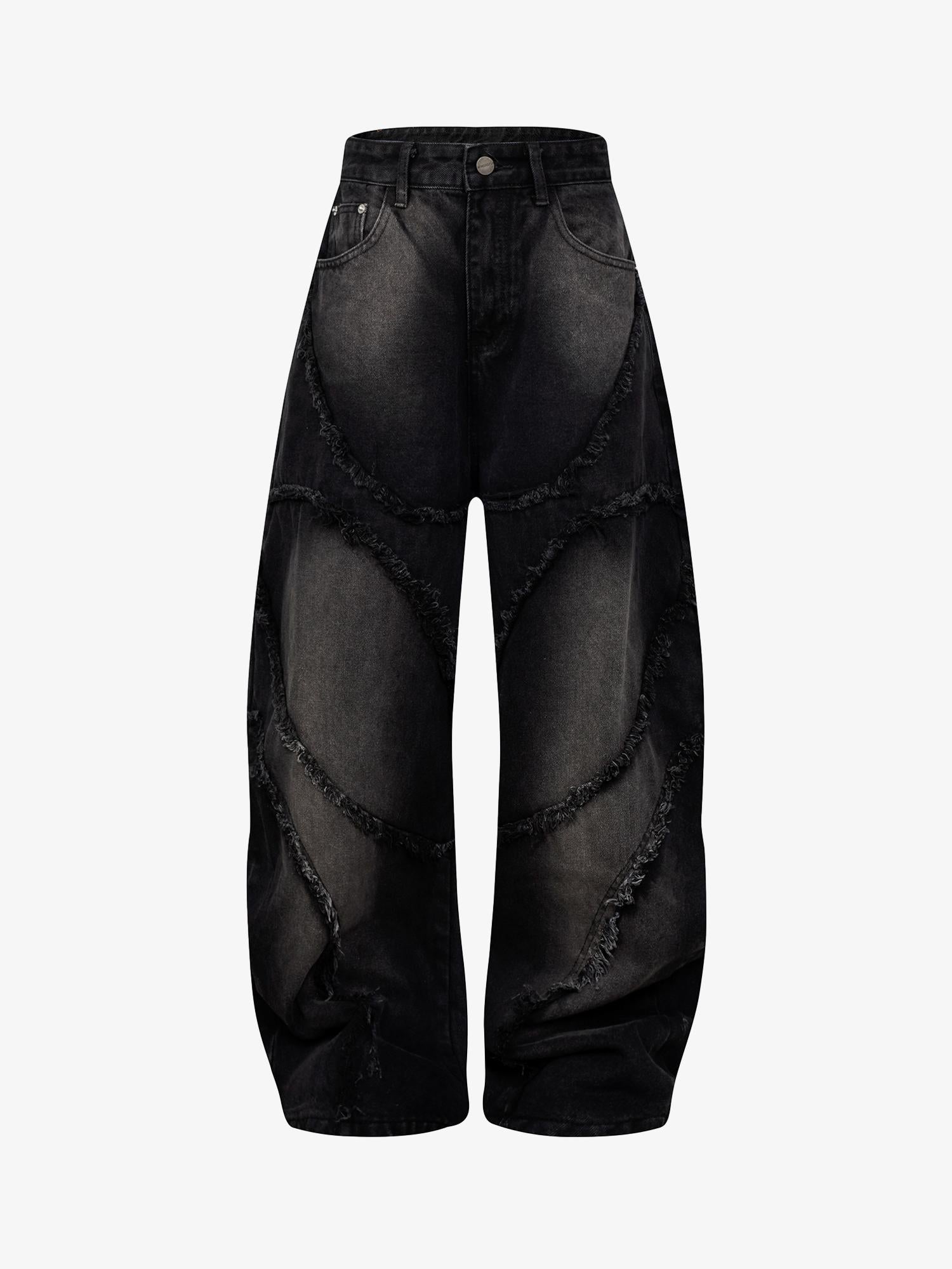 Boutique Mode Paris™ | Jean barillet délavé à bords effilochés