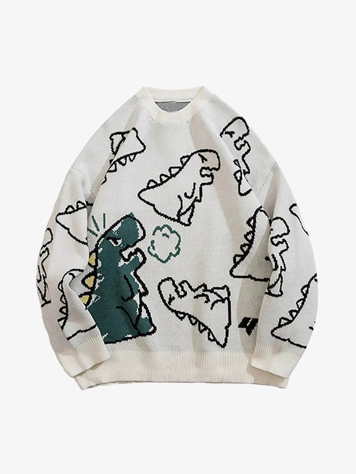 Boutique Mode Paris™ | Cartoon dinosaur print sweater